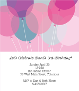 Pink Balloons Invitation